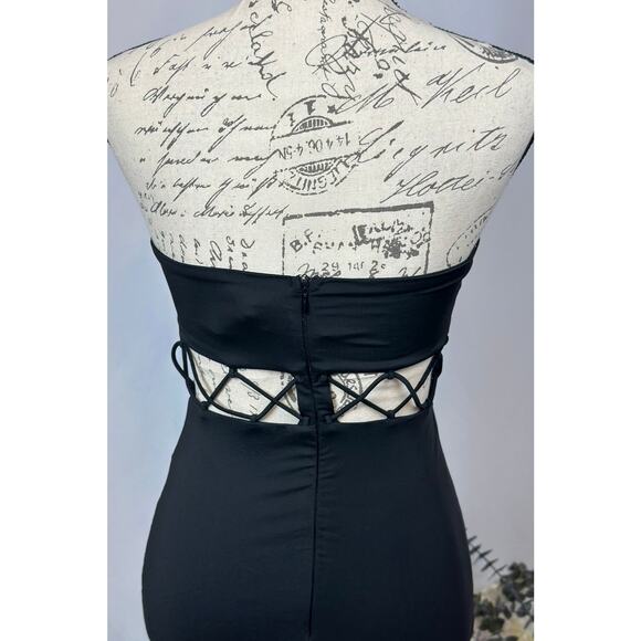 Runaway The Label Mae Partially See Through Maxi Dress Black S - Picture 11 of 14